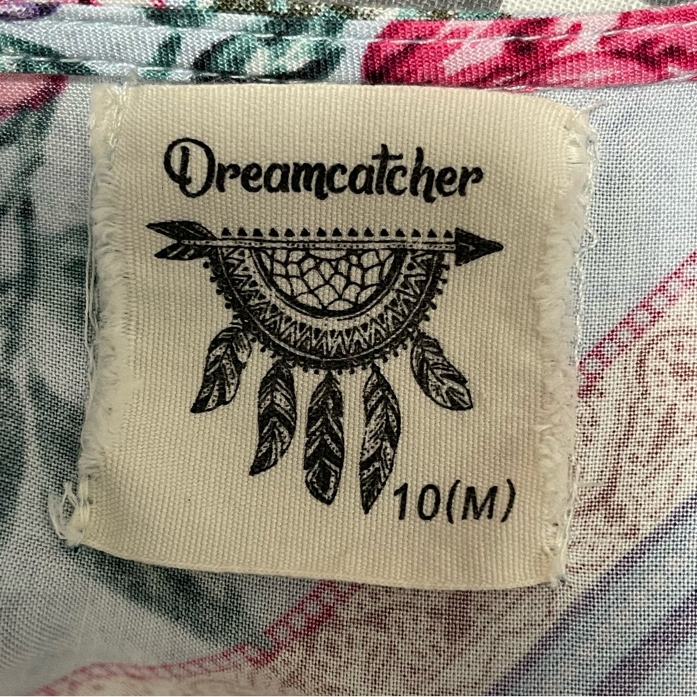 Dreamcatcher Cottage Core Tiered Blue Floral Maxi Dress 10 Blue Pockets - Picture 8 of 11